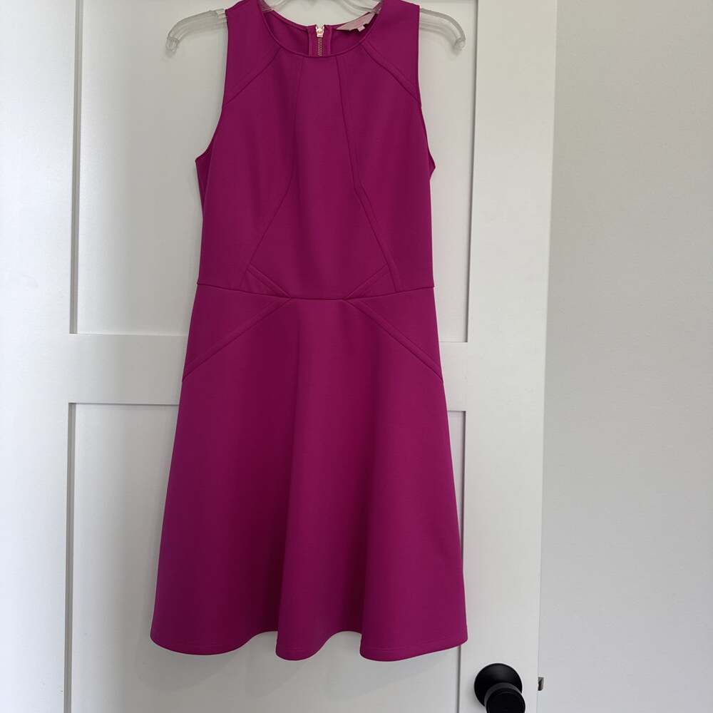 Ted Baker Hearn Fuchsia Fit & Flare Dress Sz U.S. 2